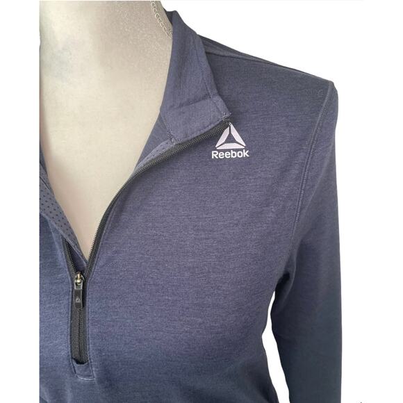 Reebok Women's Running Essentials 1/4 Zip Long Sleeve Top Shirt Size Small - Picture 4 of 12